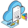 cloud infrastructure setup icon